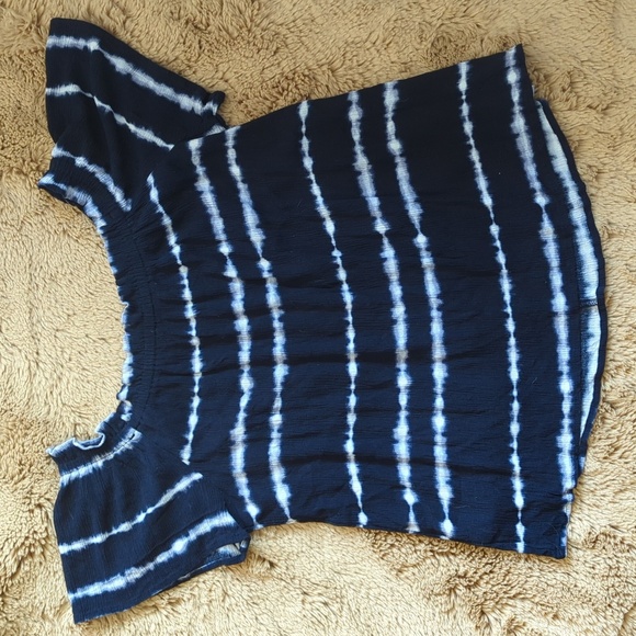 Elastic Neck Tie Dye Top - Picture 4 of 6